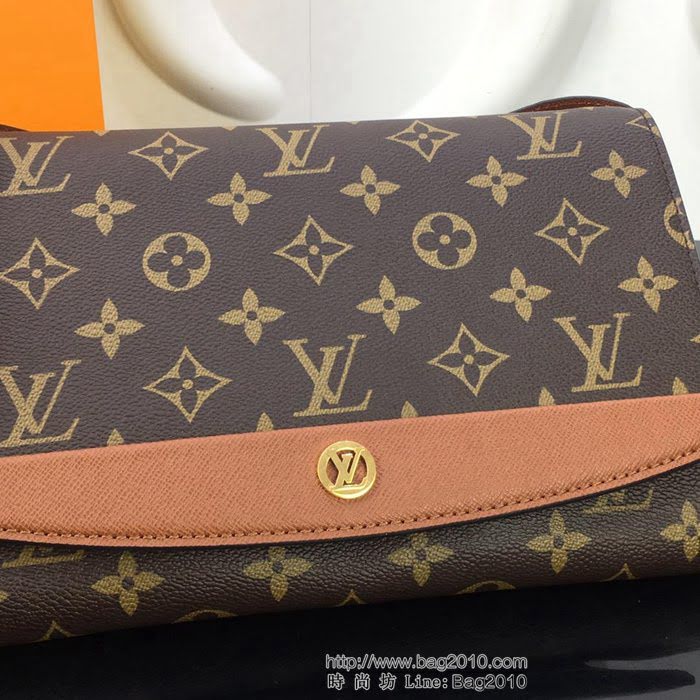 路易威登LV 頂級原單 M51798 Lv中古vintage 老花信封包 單肩斜挎手提包 可手拿斜挎  YDH2554